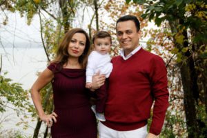 Dr. Payam with wife and son.